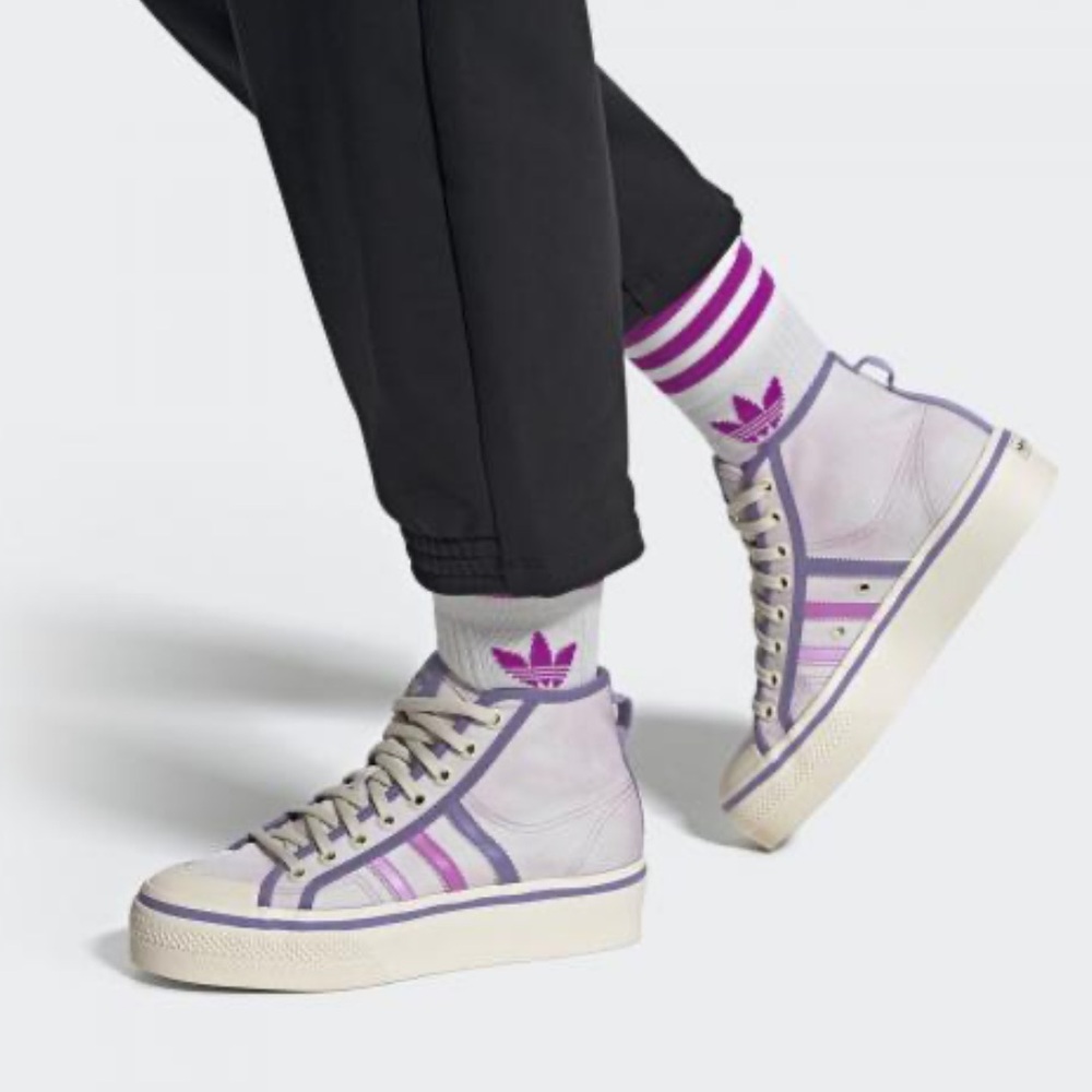 Adidas Women's Purple Nizza Platform Sneakers